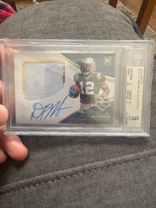 Dj Moore Nfl #151 Jsy Au/199 Exch Beckett 9
