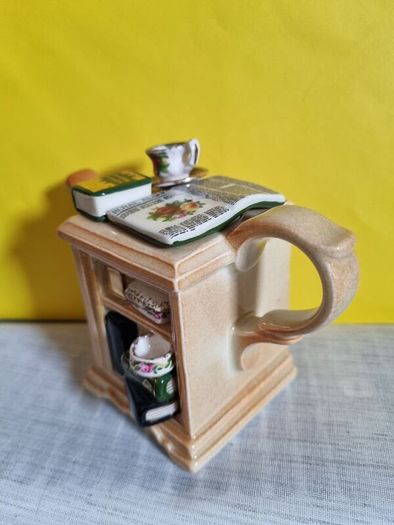 Rare Collectible Miniature Royal Albert 'Old Country Roses' Bedside Cabinet Teapot by Cardew Design