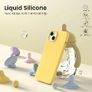 Liquid Silicone Case For Apple iPhone 14 Plus Luxury Thin Phone Cover Yellow Image 2