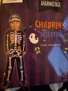 Halloween Skeleton Costume 5-6 years old