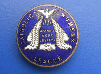 CATHOLIC WOMEN'S LEAGUE (CWL) - a vintage membership badge (1930s)