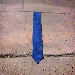Canali Royal Blue Polka Dot Silk Tie