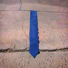 Canali Royal Blue Polka Dot Silk Tie