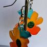 Vibrant California poppy Acrylic Earrings Image 3
