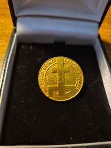 Vintage Guildford Cathedral Al Master Builder Medal Badge Brooch
