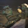 Large Vintage Hardwood Chinese Jade Jewellery Box Image 5