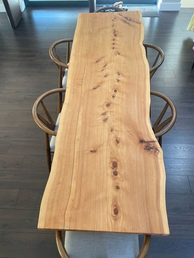 Solid Oak Live Edge Dining Table 2.5m