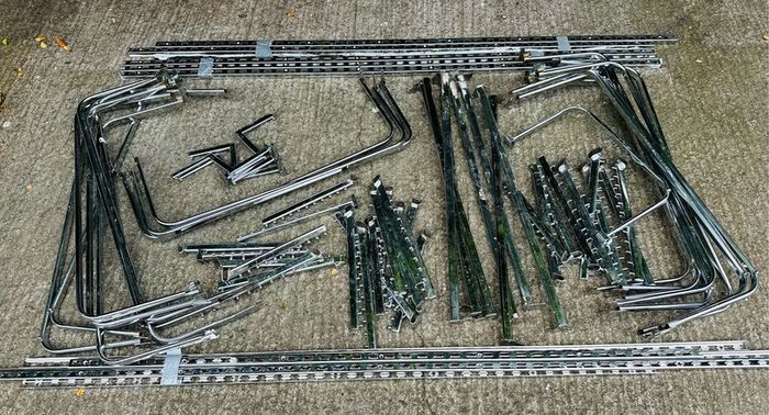 Chrome Clothing Shop Retail Set Up - Approx 20 Metres - Bars Rails Etc
