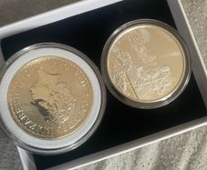 2oz  silver . 999 Britannia and Fiji coins