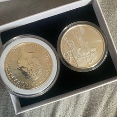 2oz  silver . 999 Britannia and Fiji coins