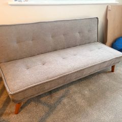Sofa bed light grey fabric