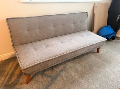 Sofa bed light grey fabric