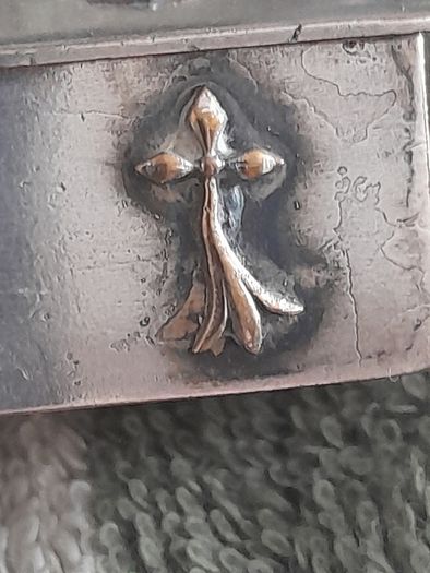 old silver plate religious box
