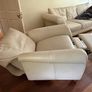Cream Leather Sofa Set 3 Pieces Image 3