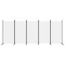5-Panel Room Divider White 433x180 cm Fabric Image 2