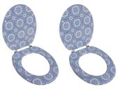 Toilet Seats with Lids 2 pcs MDF Porcelain