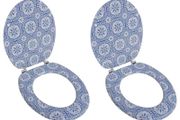 Toilet Seats with Lids 2 pcs MDF Porcelain