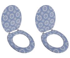 Toilet Seats with Lids 2 pcs MDF Porcelain
