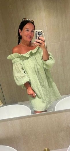 h&m off shoulder mini dress