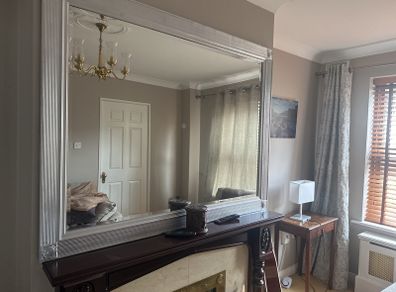 Silver Frame large Mirror