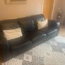 black leather sofa Image 2