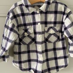 Zara check flannel style shirt 12-18 months