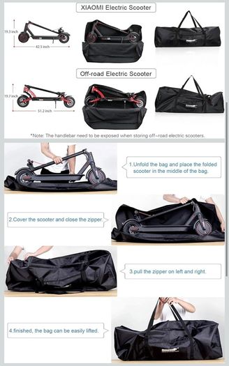 Rhinowalk Folding Electric Scooter Carrying Bag for XIAOMI Mijia M365 Waterproof Portable E-Scooter Storage Bag Cover Handbag Shoulder Bag