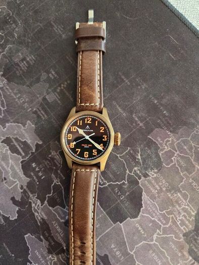 bronze pilot watch Steelflier by Steeldives