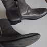 JustFab - Camille Geometric Quilt Chrome Zipped Ankle Boots Image 6