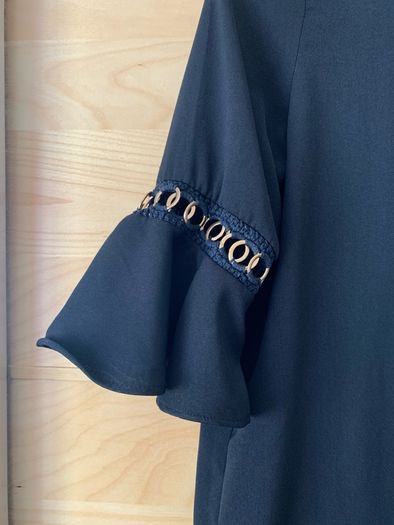 River Island Black & Gold Bell Sleeve Top