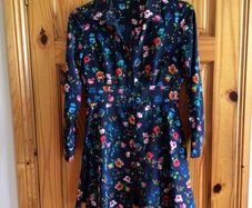 Zara Navy Blue Floral play suit size M 10/12 postage included