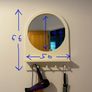 Mirror with hooks Image 2