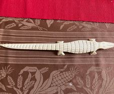 Vintage Ivory Crocodile