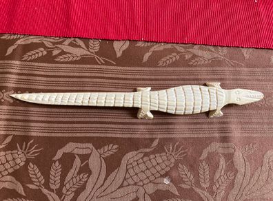 Vintage Ivory Crocodile