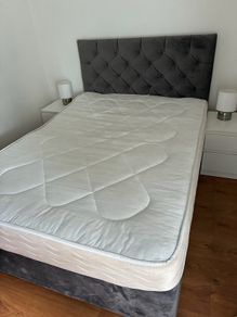 Velvet Bed Frame + Mattress Double