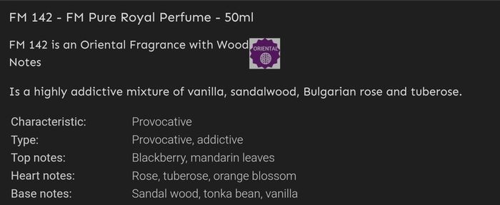 Only 1 Each!! Brand New FM Perfume & Aftershave