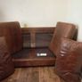 John Lewis Leather Sofa & Chair Image 2