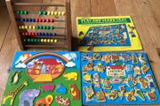 Vintage 1970's Abacus and Play and Learn Puzzles