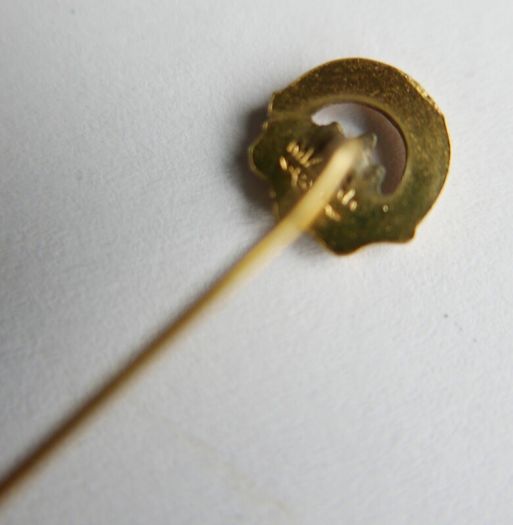 Vintage Claddagh Ancient Style Celtic Gold Filled Stick Pin Lapel Pin