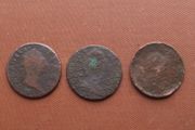 Hibernia. Three Half Pennies. George III reign. Worn