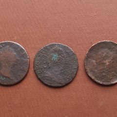 Hibernia. Three Half Pennies. George III reign. Worn