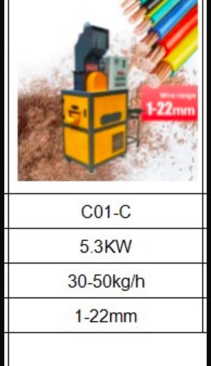5.3kw new 240v 3 pin plug Uk Professional electric cable granulator designed for recycling copper and aluminum cables