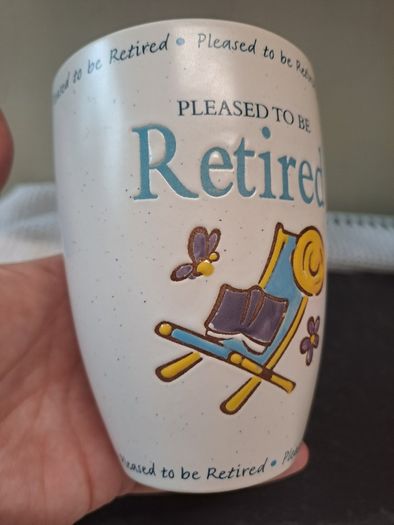 History Herald Pleased to be Retired Stoneware Mug