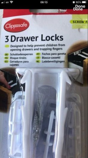 set of two drawers locks