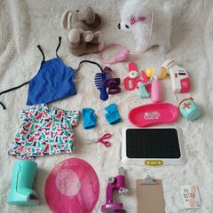 Our Generation dolls clothes doctor vet outfit dresses and accessories inc battery operated dog etc