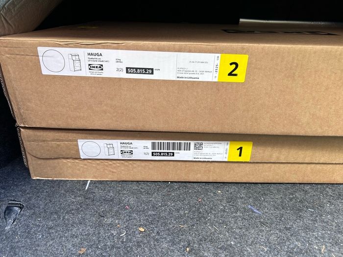 Ikea hauga 3 drawers with shelf
