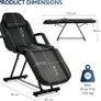Adjustable Beauty Bed Massage Table 3 Section Leather Spa Treatment Bed with Headrest Image 2