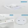 LED Ceiling Light, White Ceiling Lamp 18W, Creative Modern Fitting Ceiling Lighting Future for Living Room Kitchen Bedroom, Cold White Light 6500K, Long 52cm Image 3