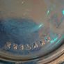 1950's Stepped Ring Base Teal Blue Glass Jug - Made in England Image 5