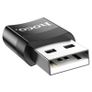 Hoco UA17 USB Male to Type-C Female Adapter Black Image 3